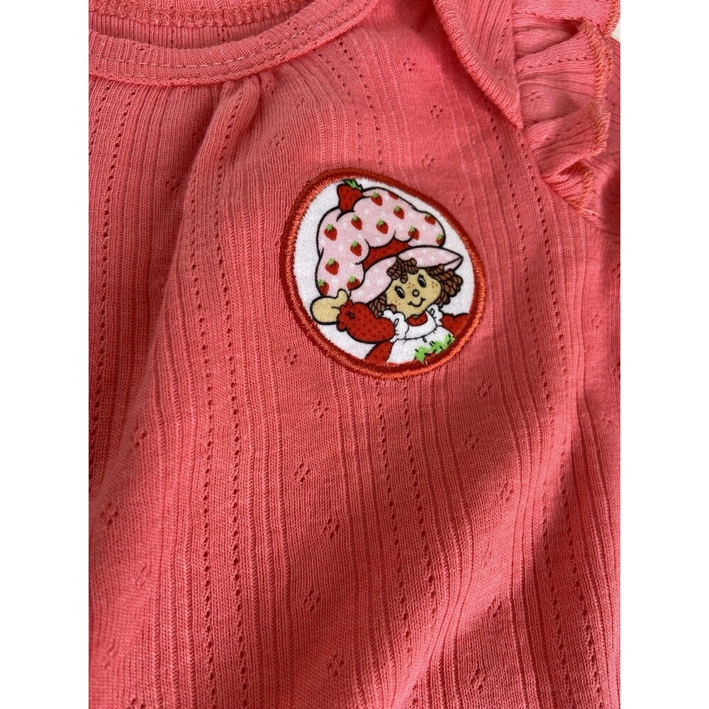 Strawberry Shortcake Three Piece Bodysuit Set Pink Baby Girls Size 3-6 Months - Picture 4 of 9